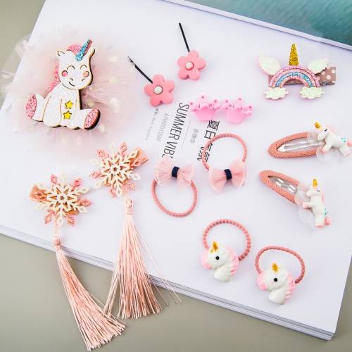 Little Girl Hair Accessories Set Gift Box Children Hairpin Combination Girl Jewelry Headdress Birthday Gift