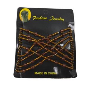 3 PCS Woman Elastic Magic DIY Vintage Headband Fashion Hair Maker Bun Hair Combs Metal Hairpins Hair Accessories(Coffee)