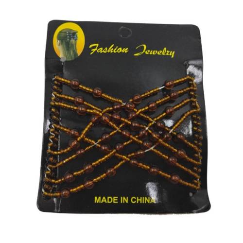 3 PCS Woman Elastic Magic DIY Vintage Headband Fashion Hair Maker Bun Hair Combs Metal Hairpins Hair Accessories(Coffee)