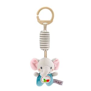 Baby soft stroller hanging rattle toy Plush animal bell