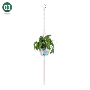 Hand-woven flower pot net pockets Creative gardening cotton rope flower pot net pockets Plant hanging flower pot hanging baskets