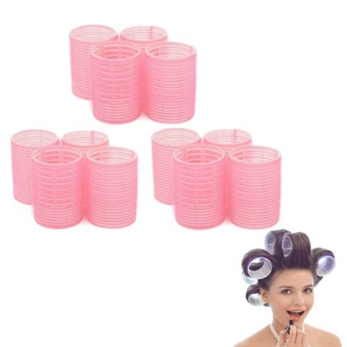 12 PCS/Set Self-Adhesive Curling Iron Hair Core Fluffy Hairdressing Tool,Random Colour Delivery,