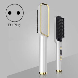 ZF-888 60W Dual-Purpose Splint Electric Curling Comb For Straight Hair And Curly Hair EU Plug(White)