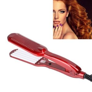 220V Professional Ceramic Corrugated Curling Iron(Red)