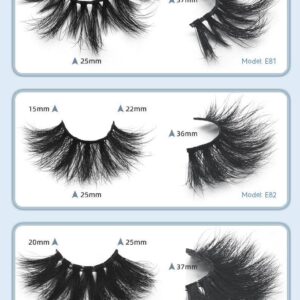 Spot wholesale a pair of 25mm mink hair false eyelashes European and American thick style E series 3d mink hair false eyelashes