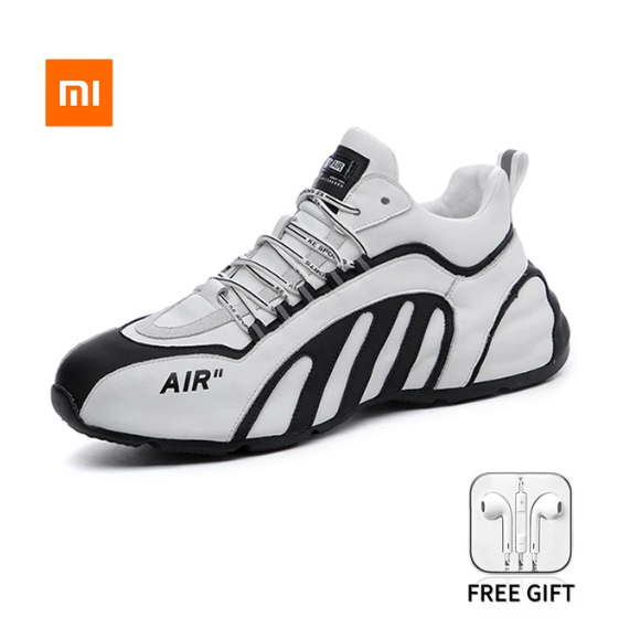 Xiaomi Youpin Men Leather Casual Shoes Sneakers Trendy New Breathable Non-slip Leisure Footwear Vulcanized Shoes Male Sneakers
