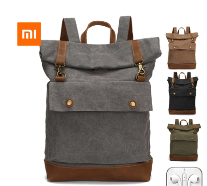 Xiaomi Youpin New Cancas Backpack Men Outdoor Travel Bags Women Classic Laptop Bag Student Schoolbag Anti-fouling Dirt Resistant