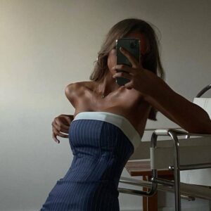 Striped skirt vintage top dress