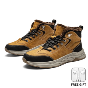 OEING Men’s Shoes Casual Sneakers Winter High-tops Plush Lining Warm Leather Upper Rubber Sole Free Shipping Men’s Sneakers