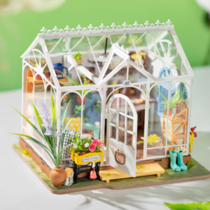 Robotime Rolife Dreamy Garden House DIY Miniature House Kit for Girls Teens Wooden Dollhouse Puzzle Easy Assembly Home Decor