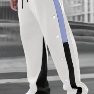 Men’s Sweatpants Joggers Trousers Drawstring Elastic Waist Side -1