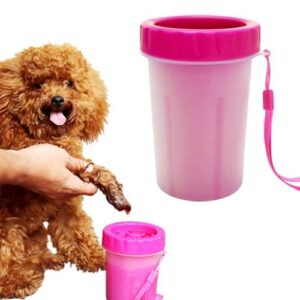 Pet Antiseptic Products Silicone Wash Feet Cleaning Cup Size: L(Red)