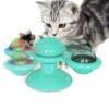 Pet Toy Cat Turntable Funny Cat Toy Scratch Scratching (Lake Blue)