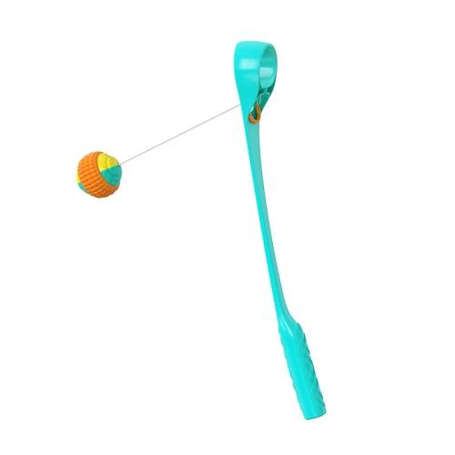 HYS243 Dog Throwing Cue Stick Outdoor Interactive Dog Walking Toy(Lake Blue)