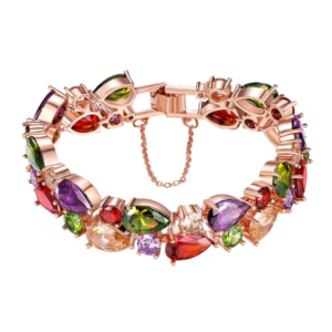 Fashion Mona Lisa Rose Gold Colorful Zircon Bead Bracelets