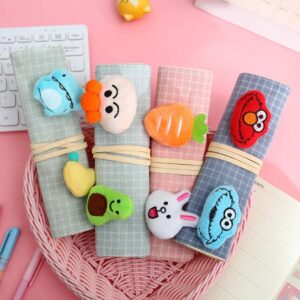 Korean simple girl creative pin roll pencil bag ins girl heart cute pen curtain student pencil bag roll pencil bag