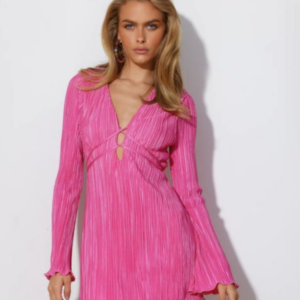 Glitter dress trumpet sleeve skirt