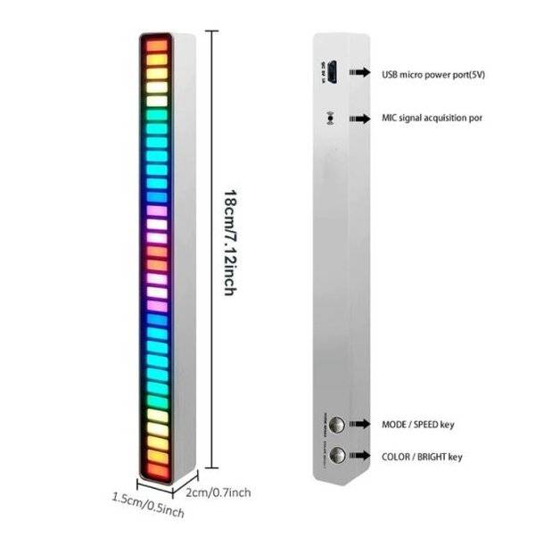 Limited Time Offer: 49% OFF Sound Activated RGB Light Bar - 4PCS + Free Shipping