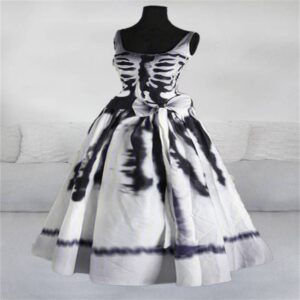 Women’s Tie-Dye Skull Print Dress