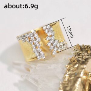 Hua micro zirconia color plated ring for men and women wedding party ring