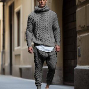 Winter Men’s Thick Knitted Set