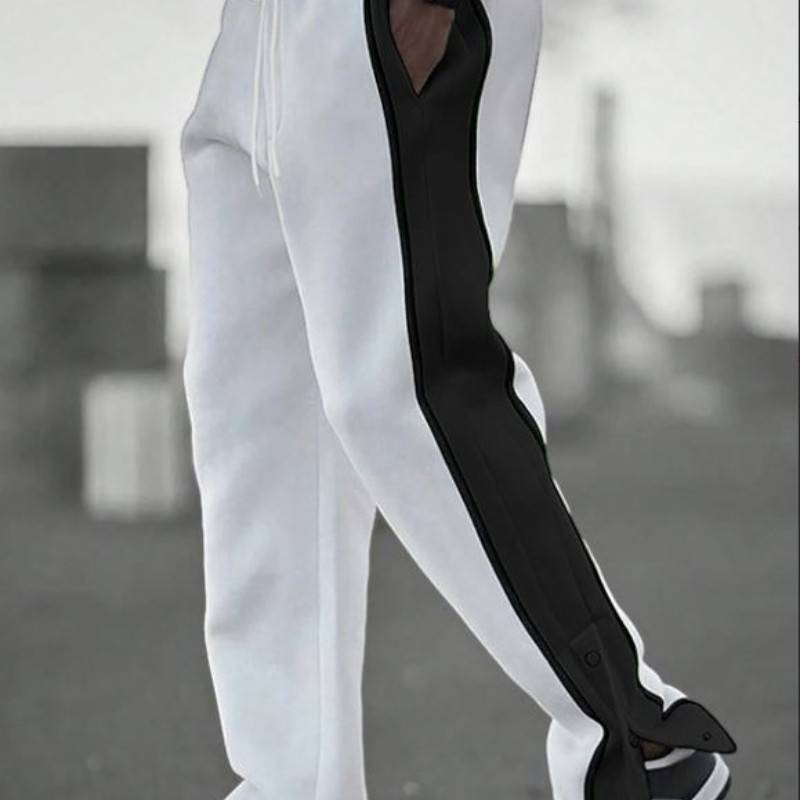 Men's Patchwork Joggers Comfortable Color Block Sweatpants