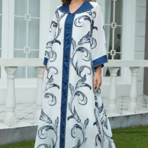 ZD034 Middle East Saudi Muslim Sequin Embroidered Abaya Dubai Muslim Ladies Robe