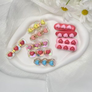 Barbie Style Pink Peach Heart Hair Clip Side Clip Love Hair Clip Girl Cute Duckbill Clip Headwear