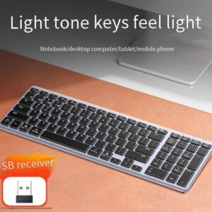 Ugreen KU005 Bluetooth / 2.4 GHz wireless membrane keyboard – black