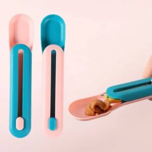 Cat Treats Scoop Feeder Feeding Spoon Cat Strip Squeezer Pet Canned Spoon Shovel Liquid Snack Spoon