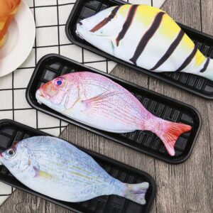 2023 South Korea stationery 2023 ideas fashion Sea Fished Shaped Canvas Pen Bag pencil case
