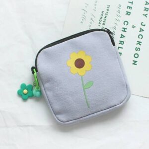 Sanitary Napkin Storage Bag Large Capacity Little Bag Canvas Simple Short Wallet