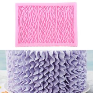 CC562 Food Grade Fondant Silicone Mold Pleated Skirt Cake Decorating Tool