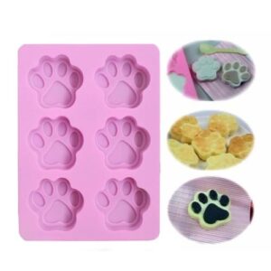 3 PCS Paw Soap Ice Cream Chocolate Cake Silicone Mold(Pink)
