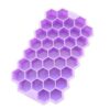 37 Grids Ice Cubes Honeycomb Ice Cream Maker Form DIY Mould Popsicle Molds Yogurt Ice Box Fridge Treats Freezer(Purple)