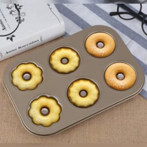 3 Flowers Type Donuts Cookie Mold Gold 6 Cups Cake Mold Baking Mold Cake Tools Bakeware Kitchen Accessories