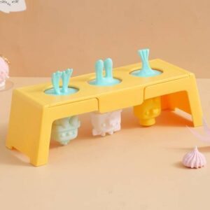 Silicone Cartoon Ice Cream Mold With Cover Easy Demoulding Home-Made Popsicle Mould