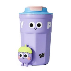 Cartoon Thermal Insulation Cup 316 Stainless Steel Coffee Mug Water Cup, Capacity: 400ml(Purple)