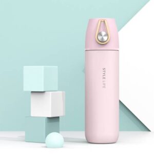 Saylee 304 Stainless Steel Vacuum Thermos Cup, Capacity: 450ml(Pink)