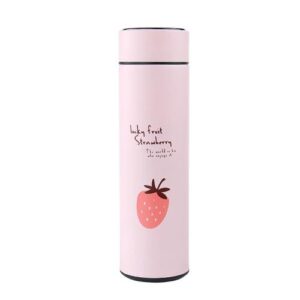 393 Mini Portable Smart Thermos Cup(Pink Strawberry)