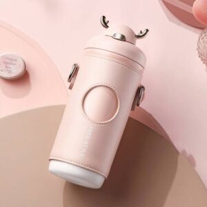 Saylee 500ml 316 Stainless Steel Messenger Thermos Cup(Pink)