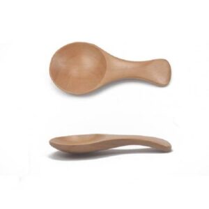 Log Short Handle Wide Mouth Milk Powder Spoon Wooden Seasoning Tea Spoon