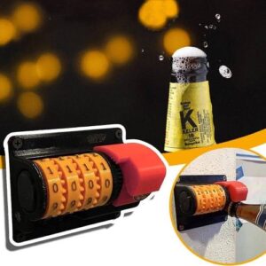 Beer Counter Wall-mounted Can Opener Bottle Opener (Red and Black)