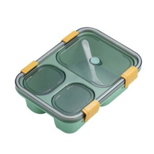 Sealed Compartment Microwave Plastic Lunch Box Portable Student Lunch Plate