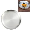 Stainless Steel Thickened Round Plate Cafe Tray Fruit Cake Plate Bone Plate Dish Shallow Plate,