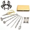 8 in 1 Stainless Steel Household Crab Eating Tool Set(Golden)