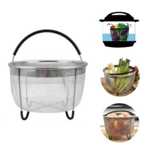 6QT 304 Stainless Steel Steamer Basket Instant Pot Accessories Instant Cooker Draining Steam Basket1
