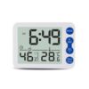 TS-9606-WL Large Screen Alarm Timer Temperature Humidity Meter(White Blue)(White Blue)