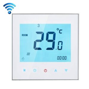 Load Water Heating Type Touch LCD Digital WiFi Heating Room Thermostat, Display Clock / Temperature / Periods / Time / Week / Heat etc.