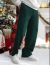 Men’s Sweatpants Joggers Trousers Plaid Color Block Patchwork Drawstring Elastic Waist Comfort Breathable Christmas Xmas Casual Sports Fashion Bl